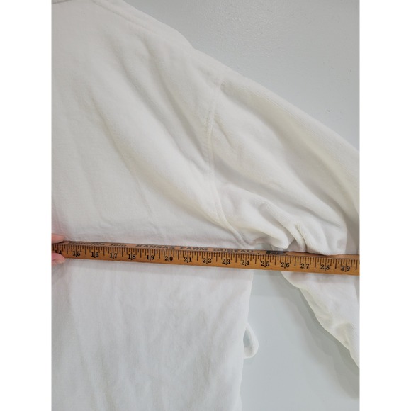 Alpine Swiss Womens White Cotton Velour Terry Cloth Shawl Collar Bathrobe L/XL - Picture 8 of 9